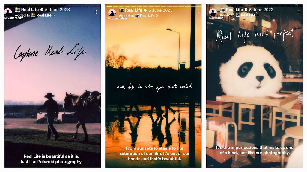 Polaroid Instagram Stories Examples