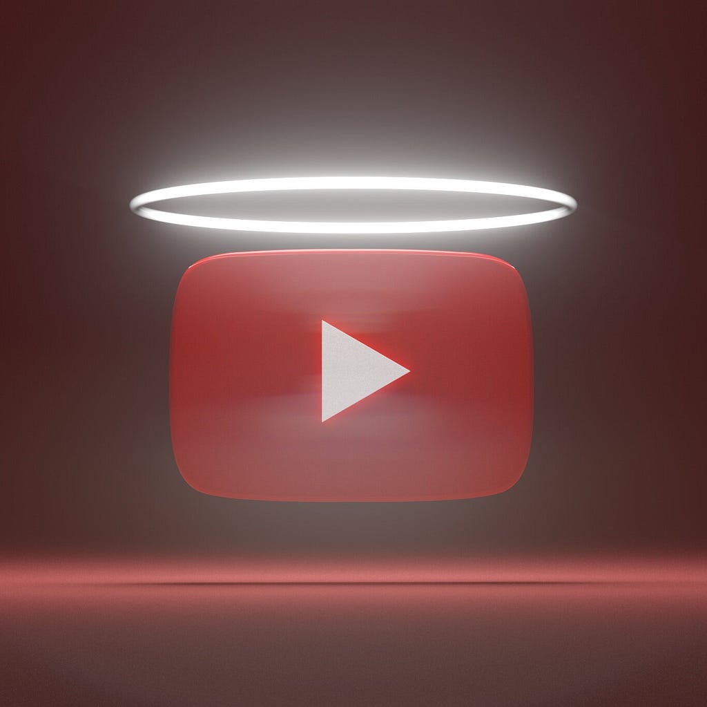 Youtube logo with a halo