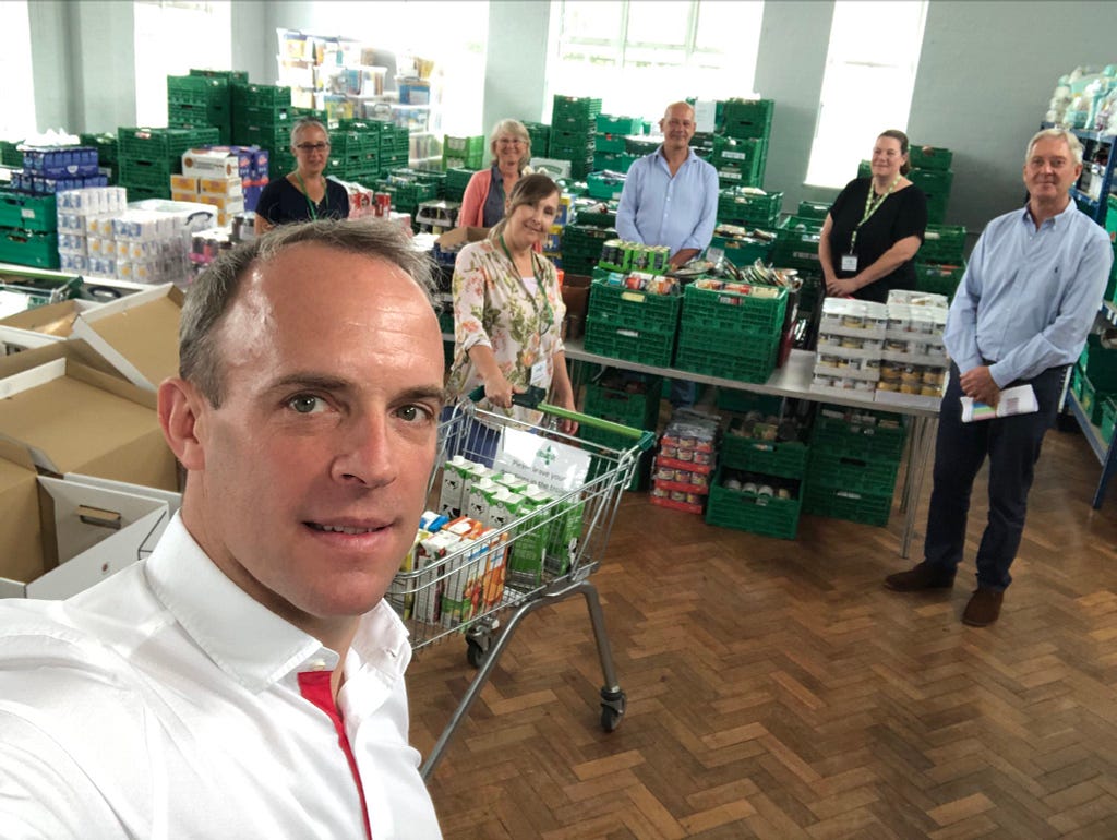 Happy down the foodbank, knowing there are people living in the UK who actually need donated food