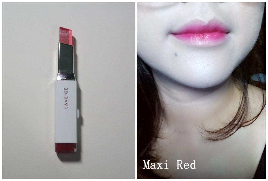  laneige two tone lip bar review - Maxi Red
