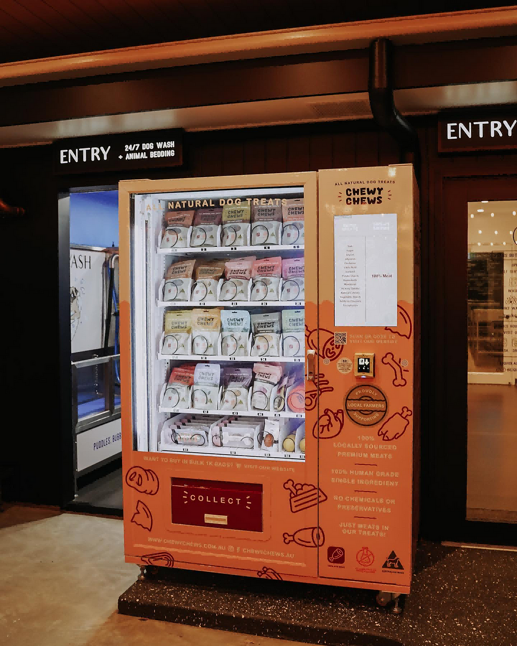 Pet vending machine for dog treats food in Australia