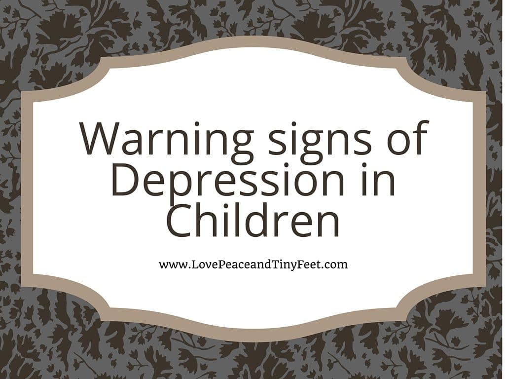 Warning signs of Depression in Children 