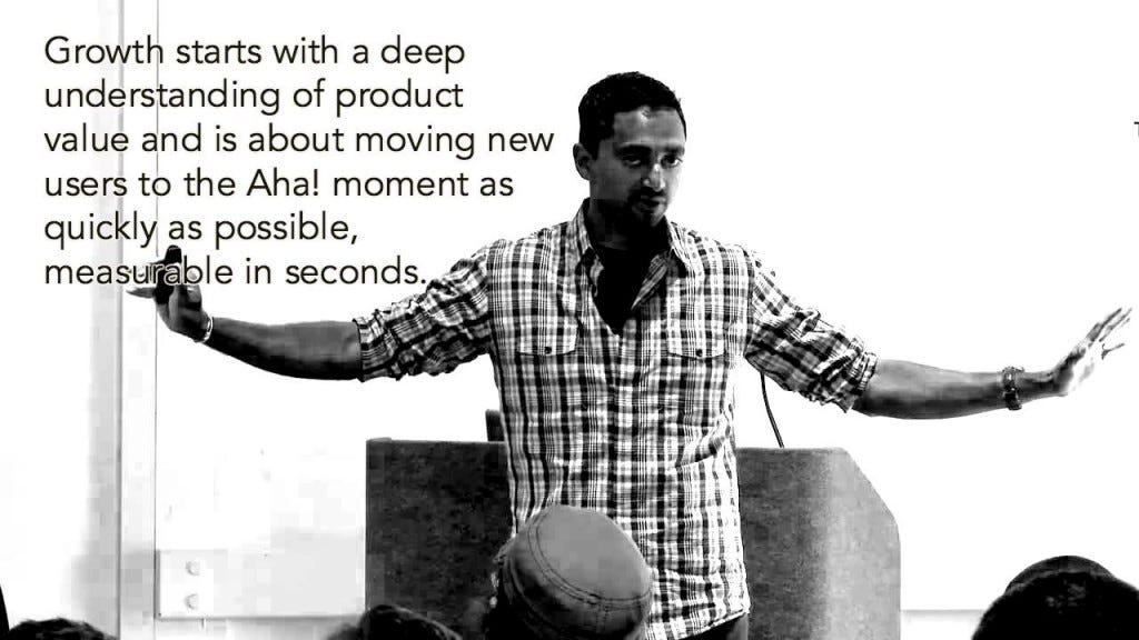 Image of Chamath Palihapitiyia with quote about the secret to growth.