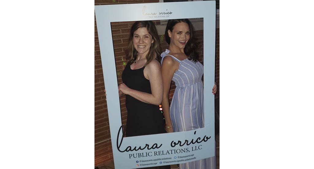 Laura Orrico and Taylor Leddin (left) at Laura Orrico Pubic Relations party. Photo courtesy of Laura Orrico Public Relations