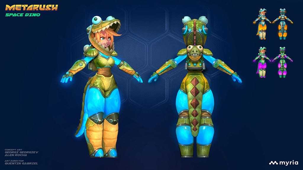 Metarush Community Character Skin Contest Epic Suit Space Dino