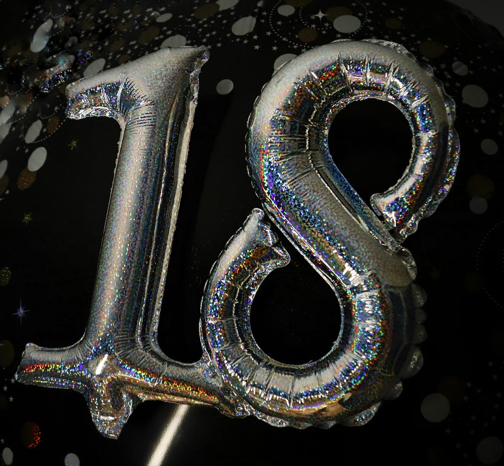 18 Birthday Balloons