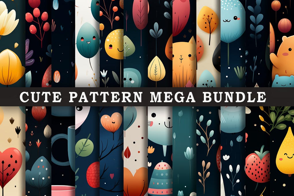 Cute Pattern Background Mega Bundle Graphic Backgrounds