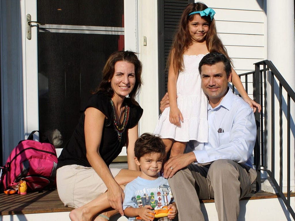 The Sueiro family in Boston in 2013.