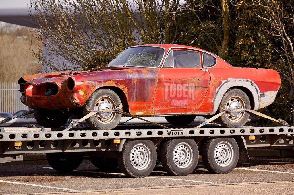 Towing Service, car on a trailer