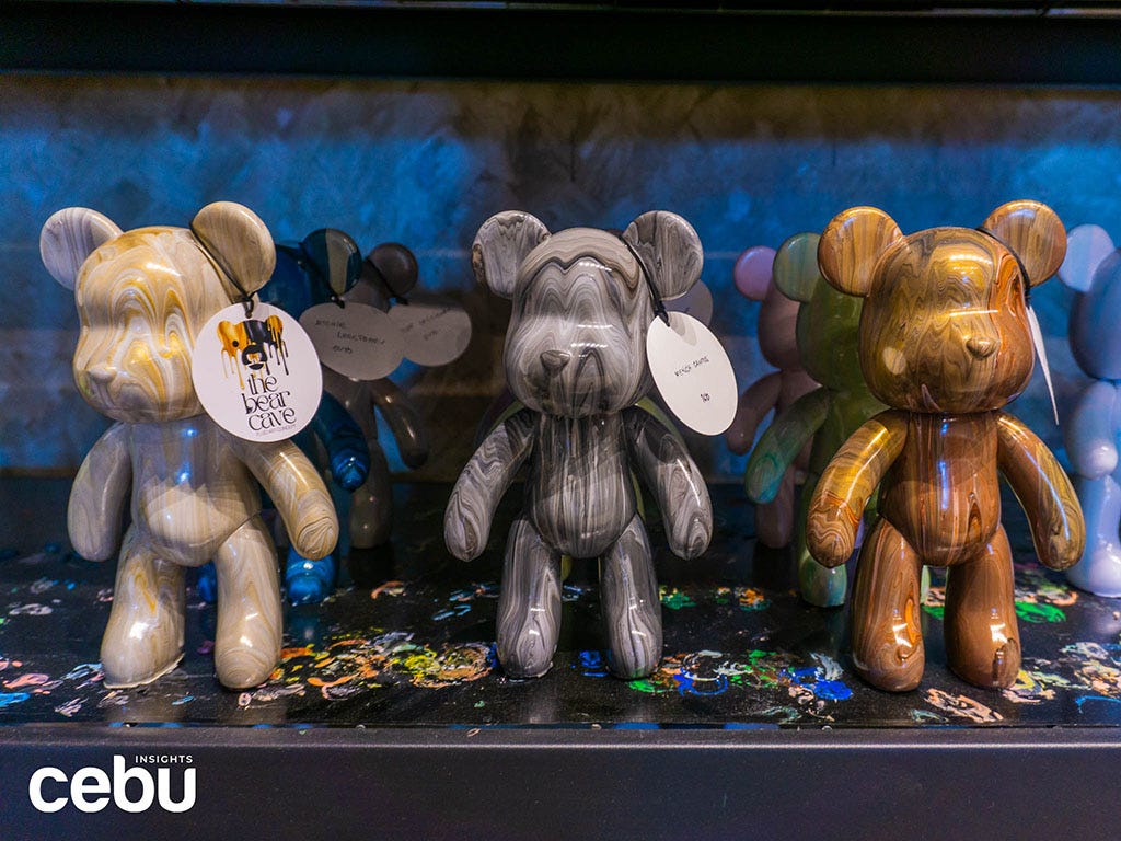 Bears drying up after fluid painting