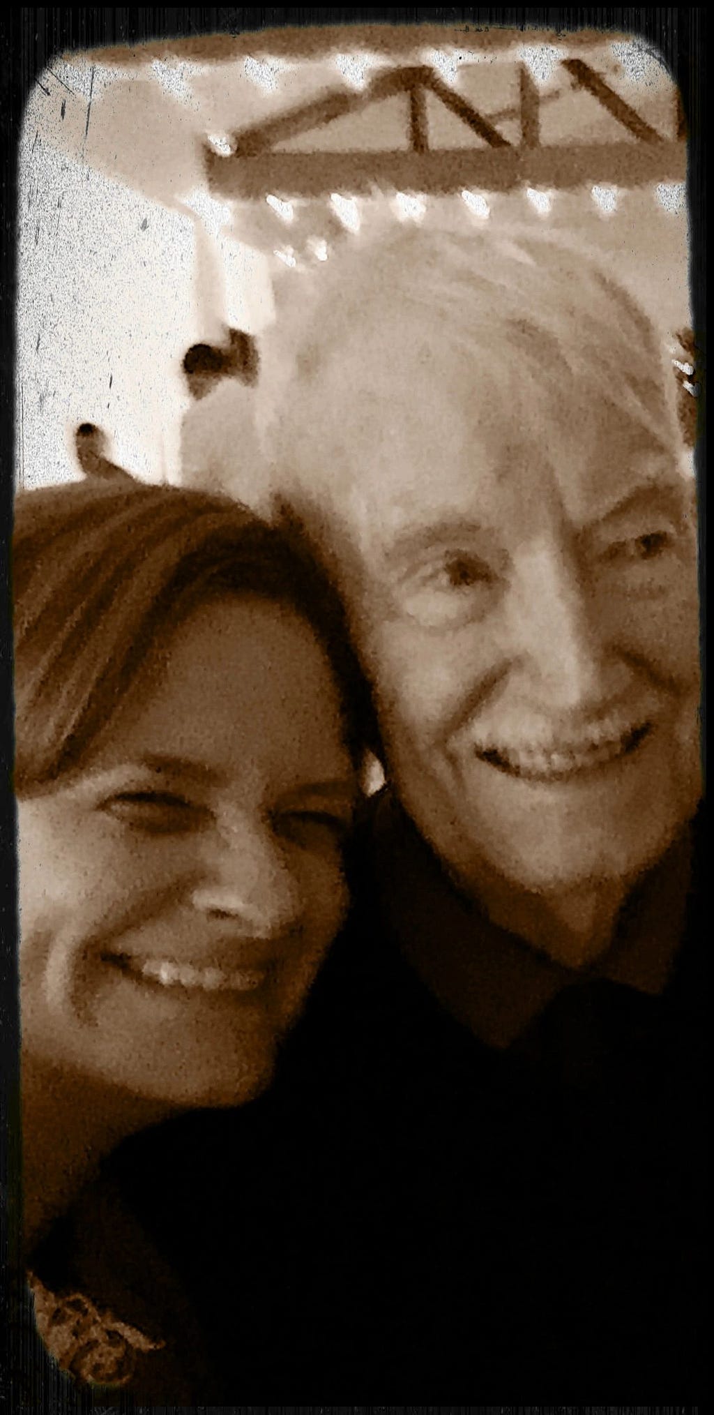 Martina and her father, Frank, on their last evening together in February 2018.