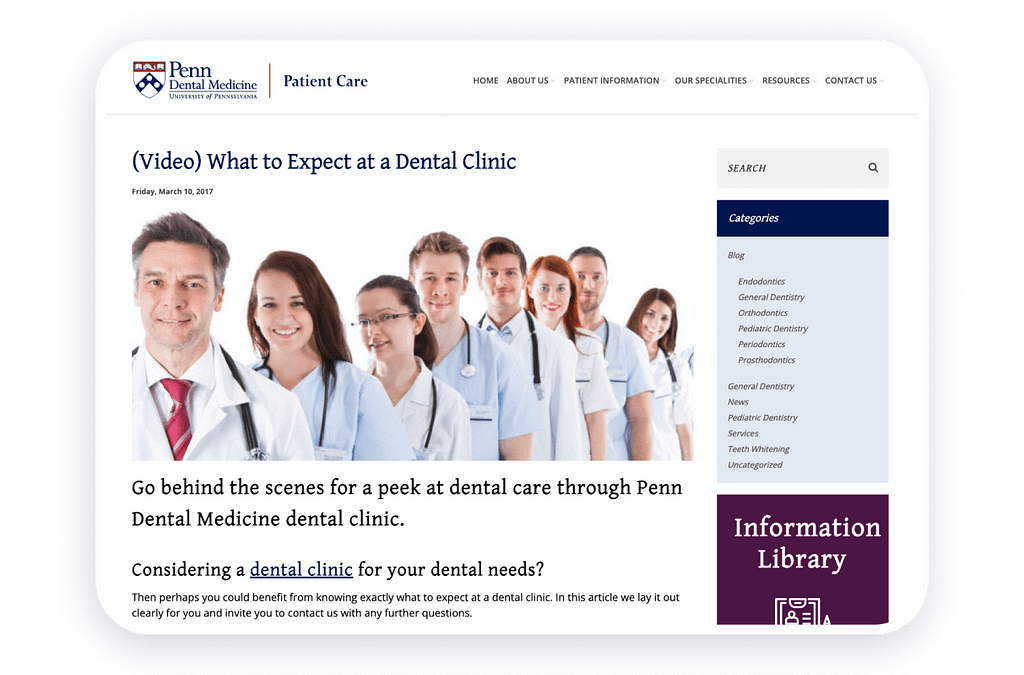 best dental website design