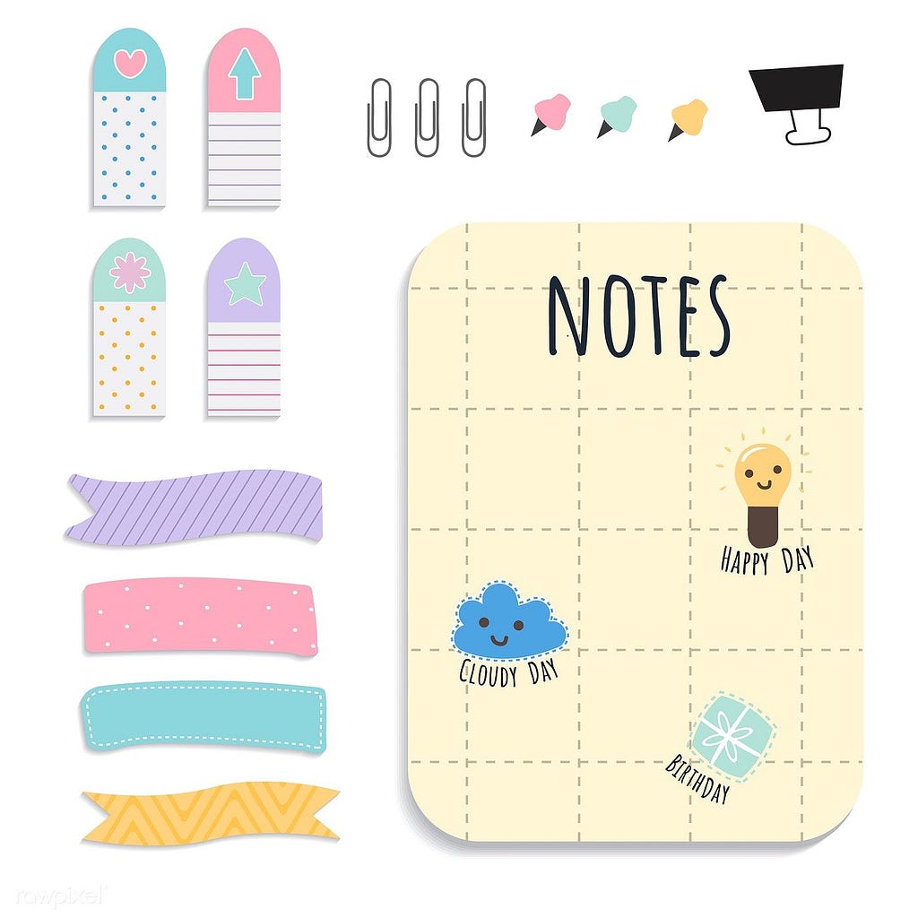 Cute sticky note papers printable set free image by / Chayanit แพลนเนอร์, สติก