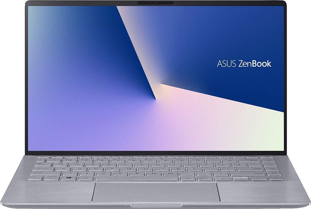 ASUS Zenbook 14 Laptop — AMD Ryzen 5–8GB RAM — GEFORCE MX350–256GB SSD — Win 10, Light Gray