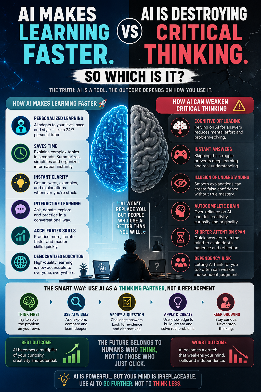 AI Makes Learning Faster.” “AI is Destroying Critical Thinking.” So Which Is It?