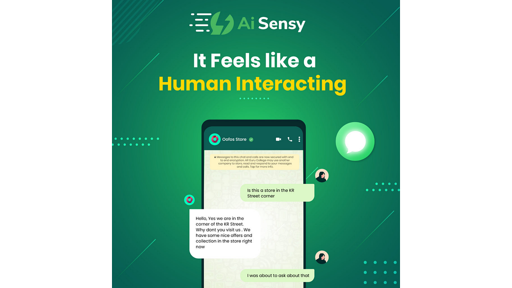 WhatsApp Chatbot for E-commerce solving a query