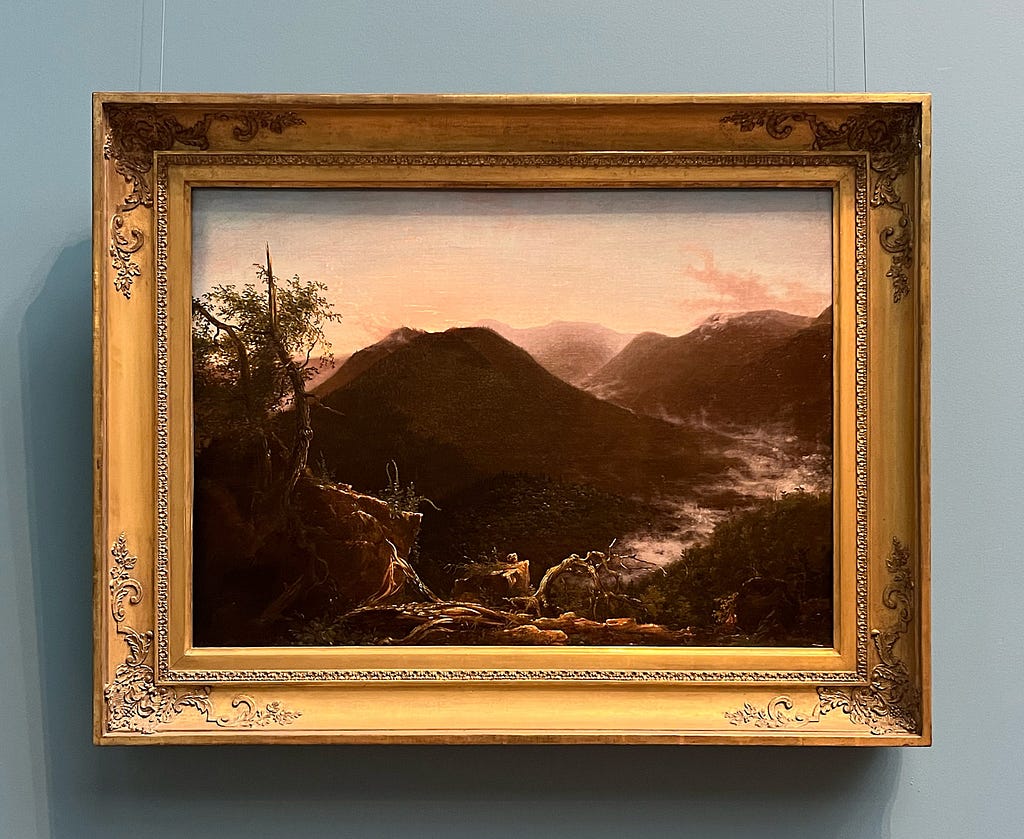 Thomas Cole Sunrise In The Catskills painting Hudson River School of Fly Fishing