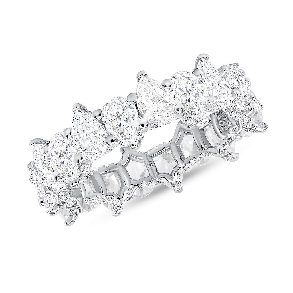 Pear Shaped Diamond Eternity Band