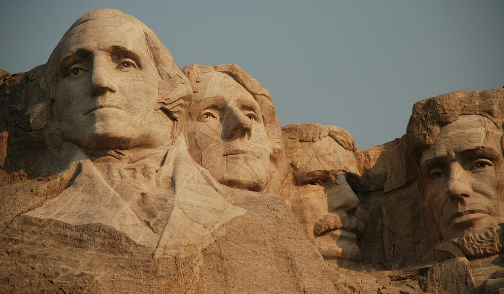 Picture of Mt Rushmore for article on Joe Biden
