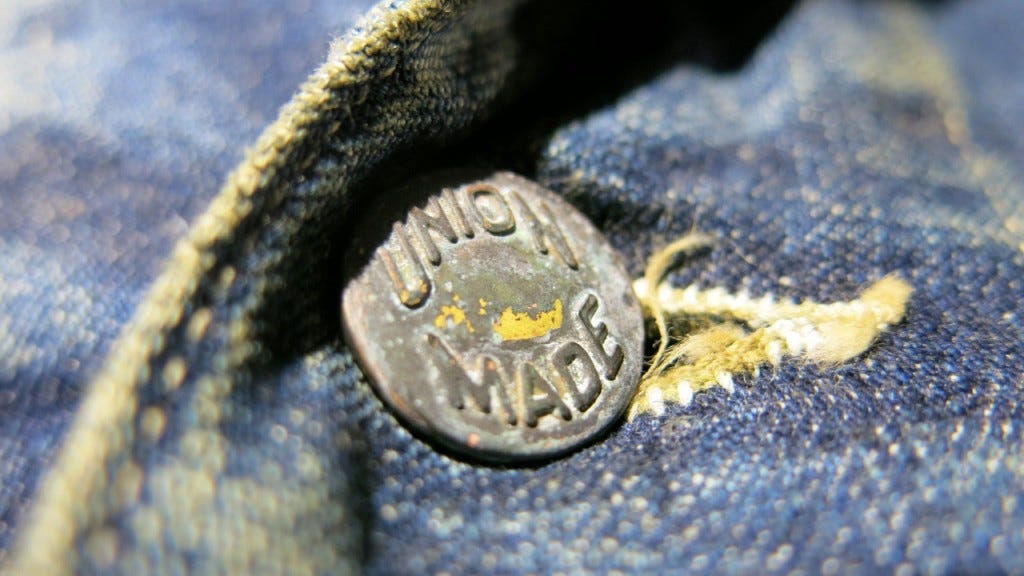Union Made button