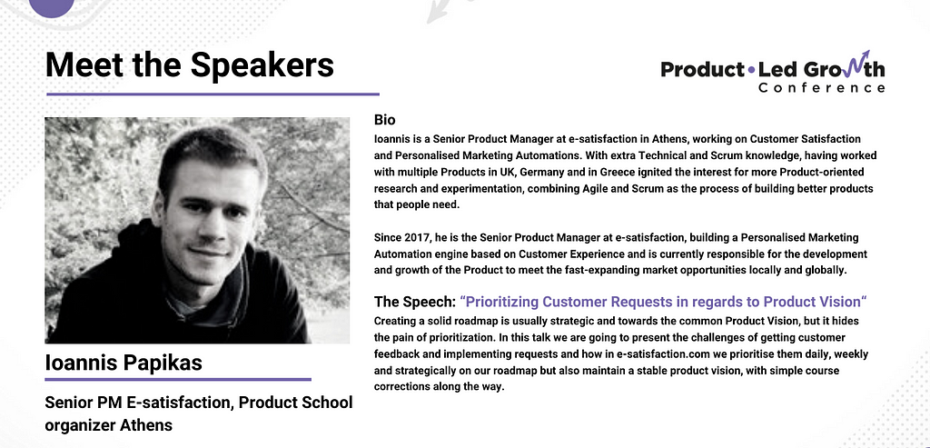 <img src=”Product-led-growth-speakers-ioannis-papikas.png “ alt=”Product-led growth conference speakers”/>