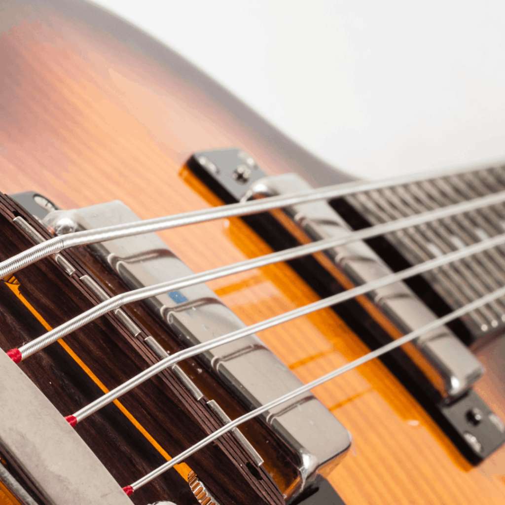 guitar strings up-close