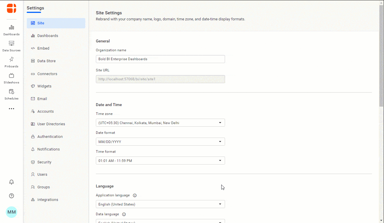 Setting up CORS headers on the settings page