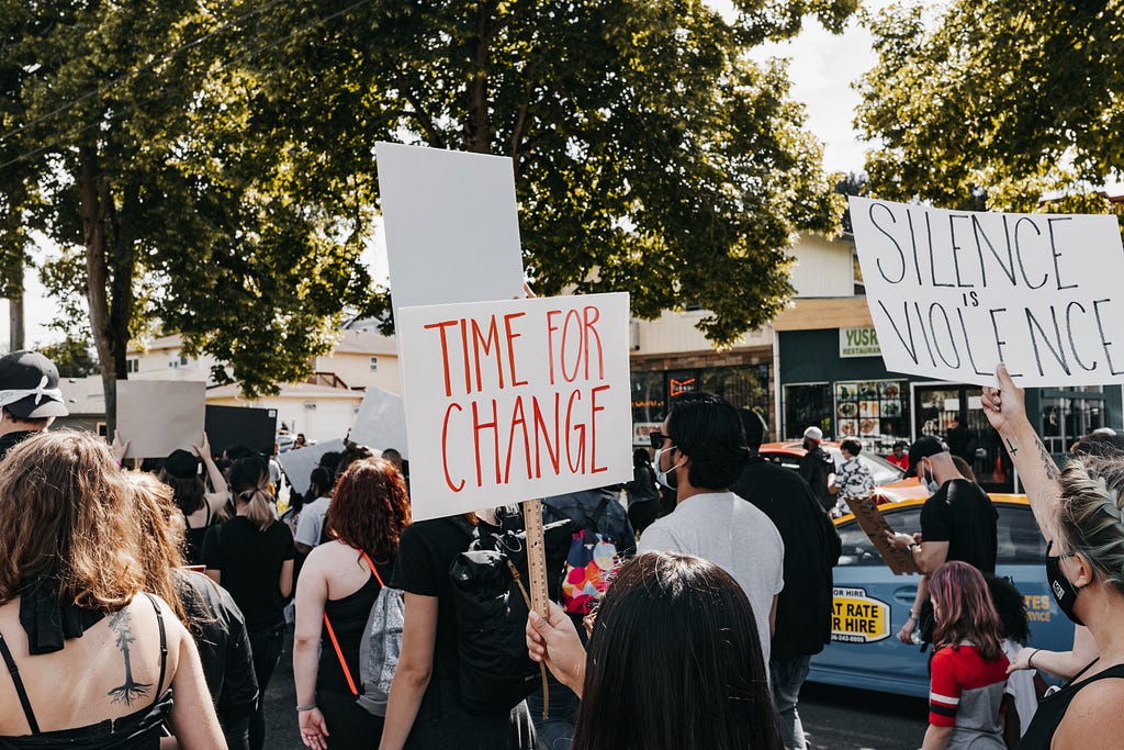 people protesting