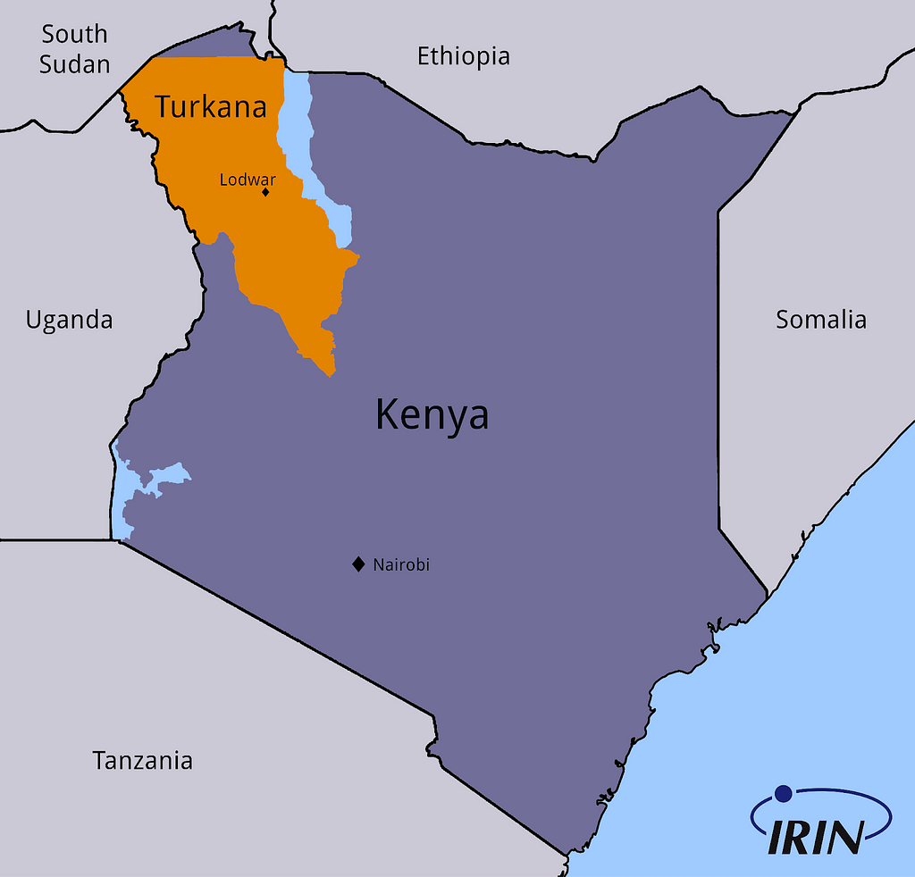 Map showing the Turkana region in northern Kenya.