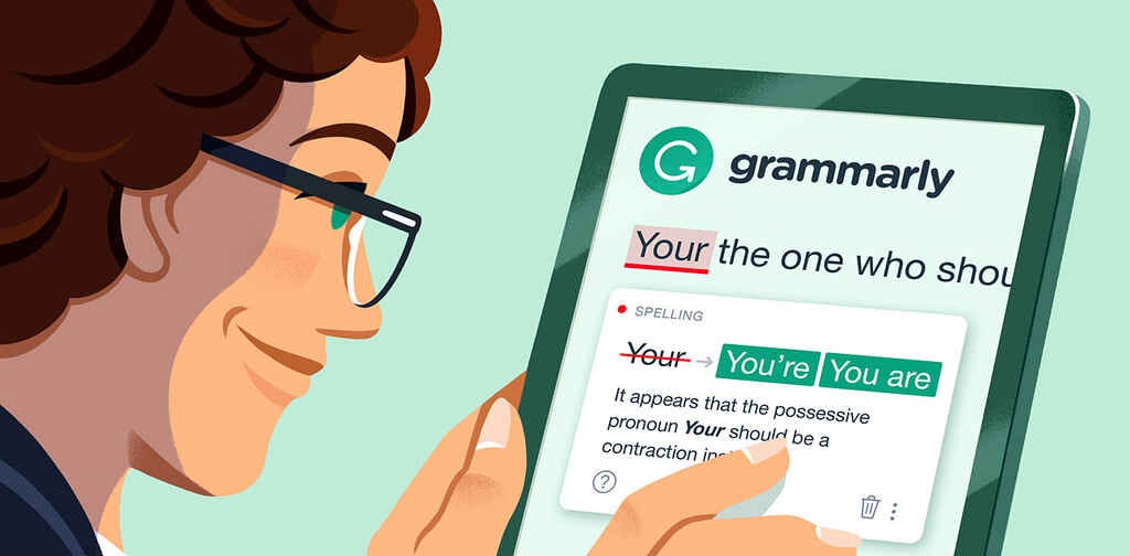 Grammarly App in use