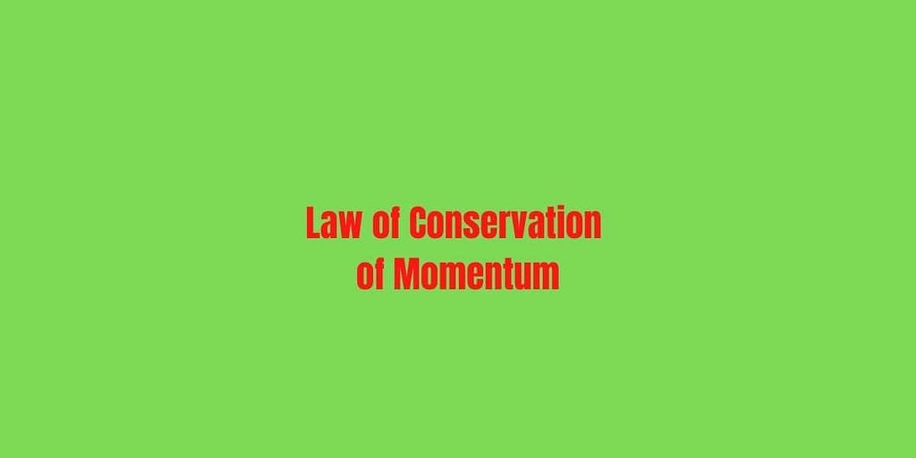 laws of conservation of momentum