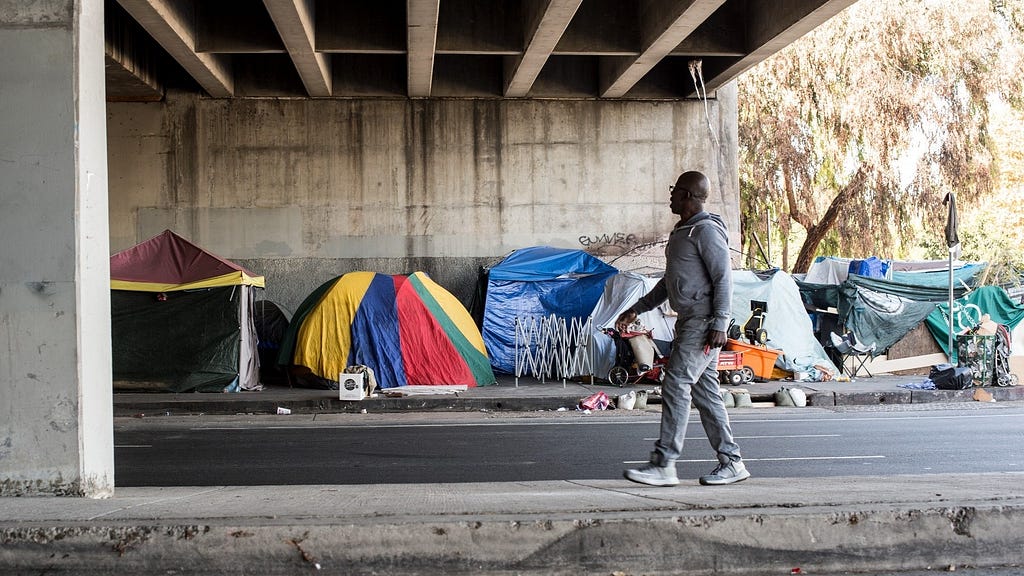 A tent encampment in West Los Angeles in November 2020. Photo by Diane Baldwin/RAND Corporation