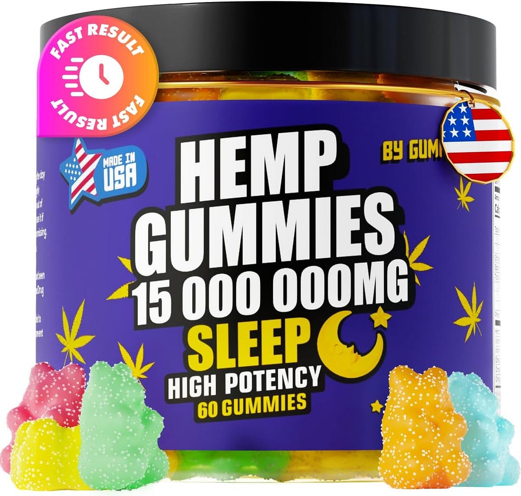 Hеmр Gummies for Restful Nights - Soothes Soreness and Discomfort in the Body - Assorted Fruit Flavors - Made in USA