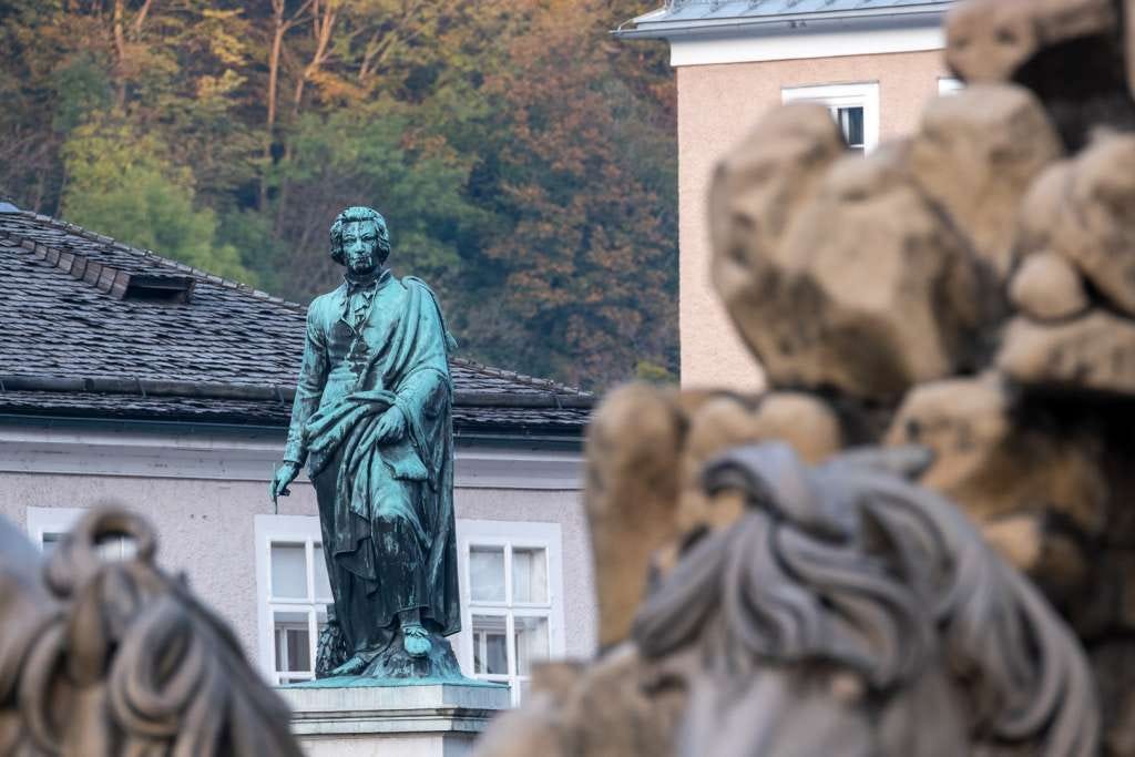 Mozart Statue in Salzburg