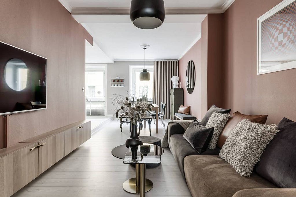 Home in soft pink - via Coco Lapine Design blog