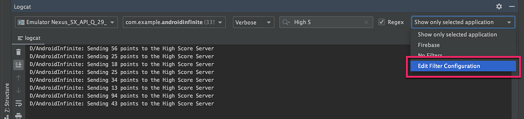 Filter configuration