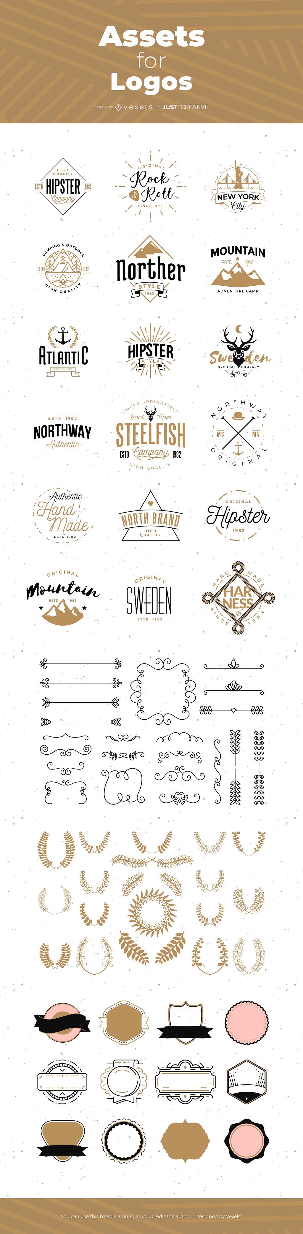 Download Logo Branding Asset Pack Free Hipster Style