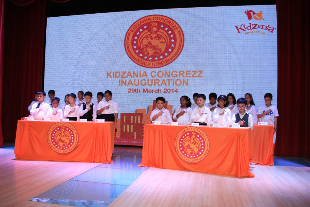 KidZania Kuala Lumpur's CongreZZ  being sworn in during the oath recital