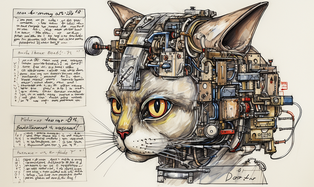 Image of half cat / half machine
