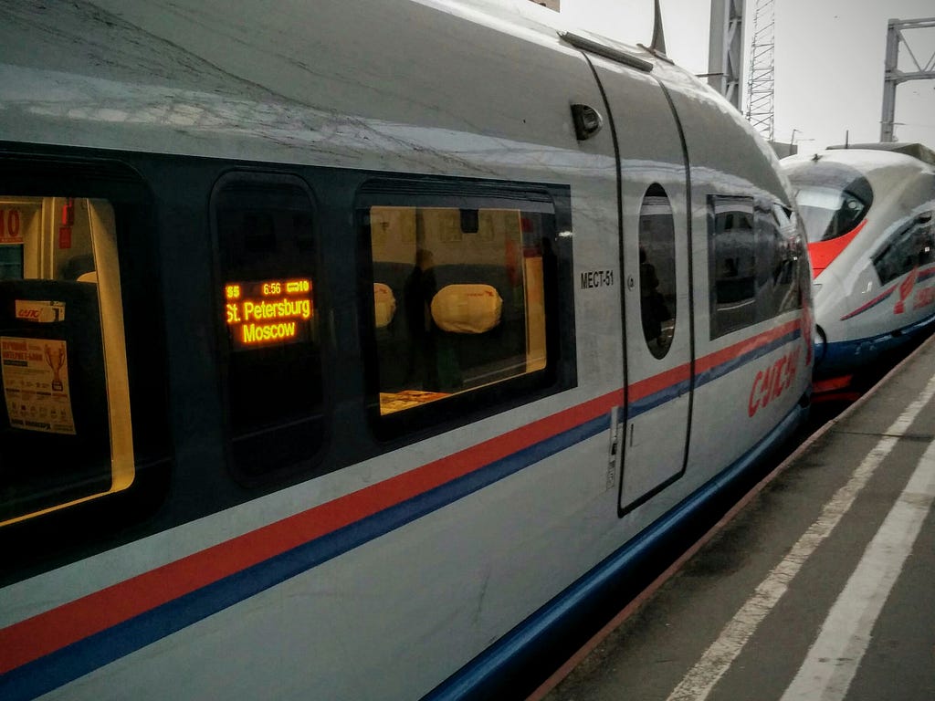 Treno Sapsan-San Pietroburgo-Mosca