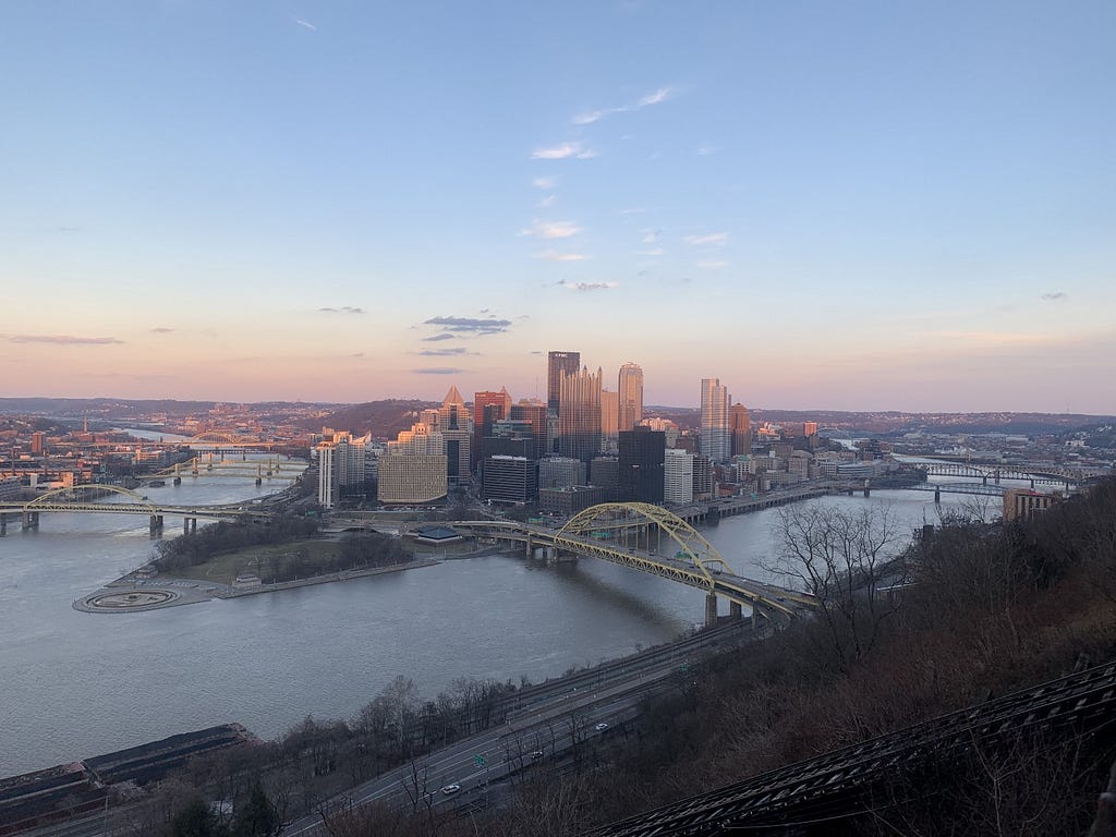 view of Pittsburgh skyline