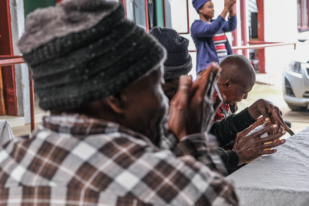 Senior citizens at Vakoma Home in Soweto, which provides much-needed care and love to elderly patients.