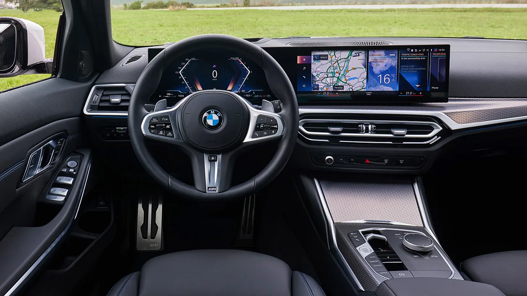 Interior of a BMW 330e Touring