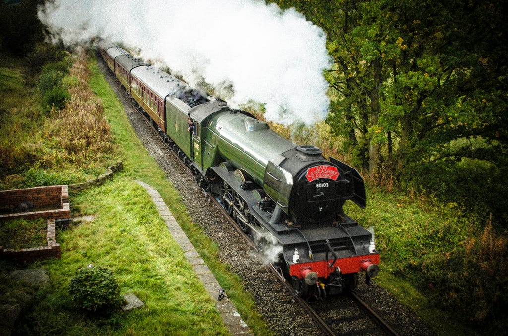 'Flying Scotsman' travelling past Ewood Bridge.jpg