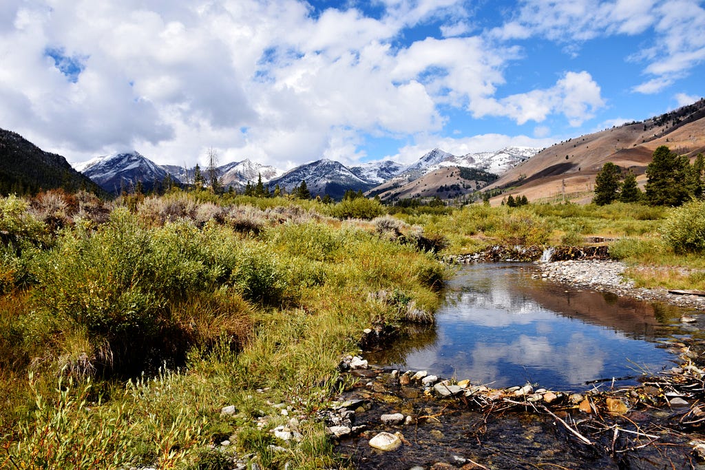 First snow of the season on the peaks throughout the Lost River Ranger District, Salmon-Challis National Forest