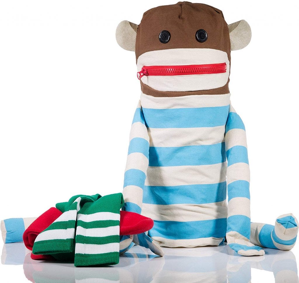 Sock Monkey Laundry Bag