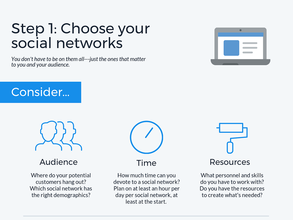 Step 1: Choose your social networks