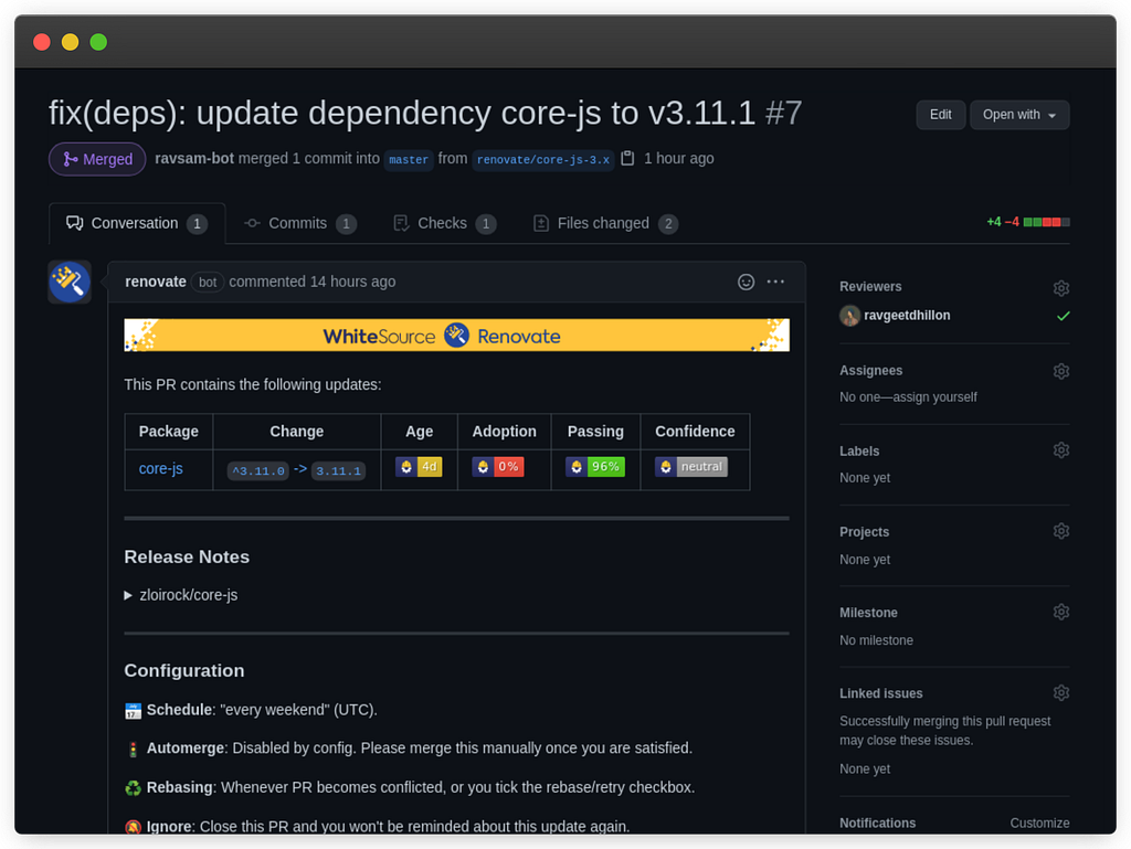 Dependency Updates by Renovate