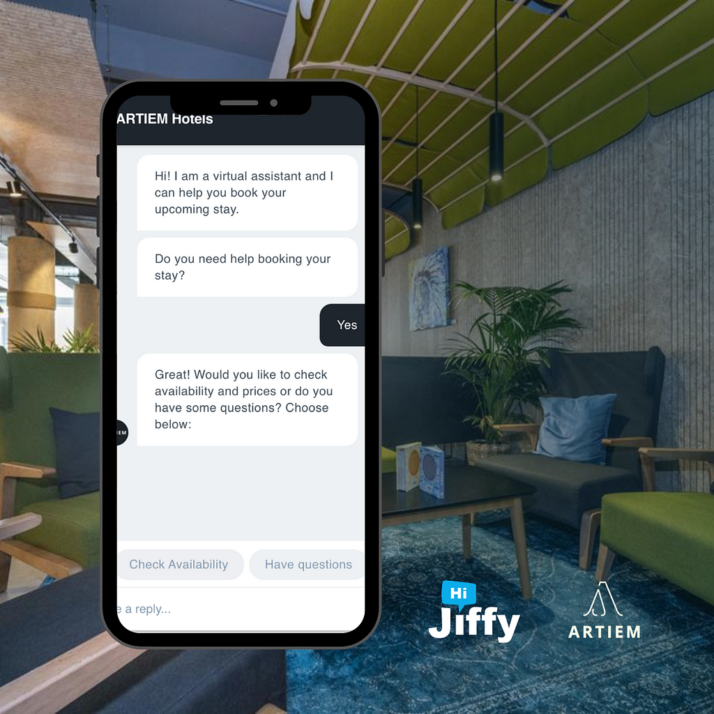 HiJiffy’s Chatbot LIVE on ARTIEM’s website