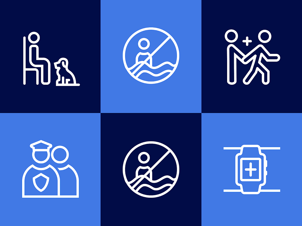 A set of inclusive icons created to accommodate people with disabilities
